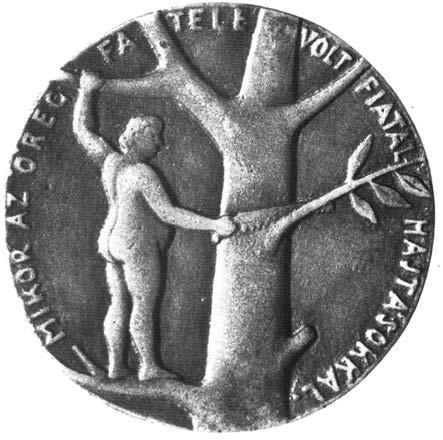 GEREVICH-OLVASÓKÖNYV 47 9. Mikus Sándor bronz Gerevichérmének hátoldala, 1939. Magántulajdon. Repr. Molnos Péter: Aba-Novák, 2006. 30.