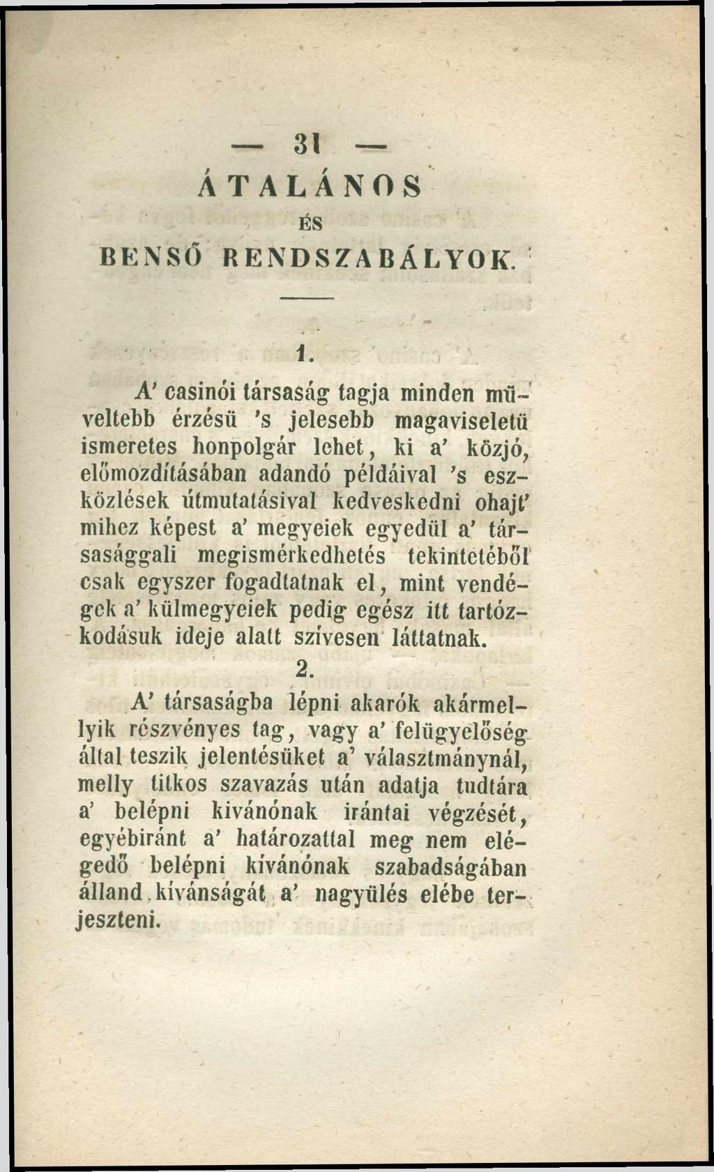 3 1 ÁTALÁNOS ÉS BENSŐ RENDSZABÁLYOK.