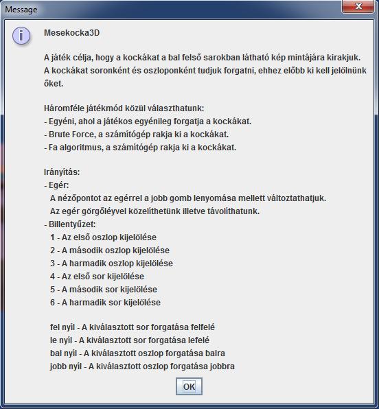 36. ábra - Információk a játékról Eddigi eredmények A menüpont megnyomásakor a program feldob egy ablakot, ahol az előzetesen végigjátszott játékokat