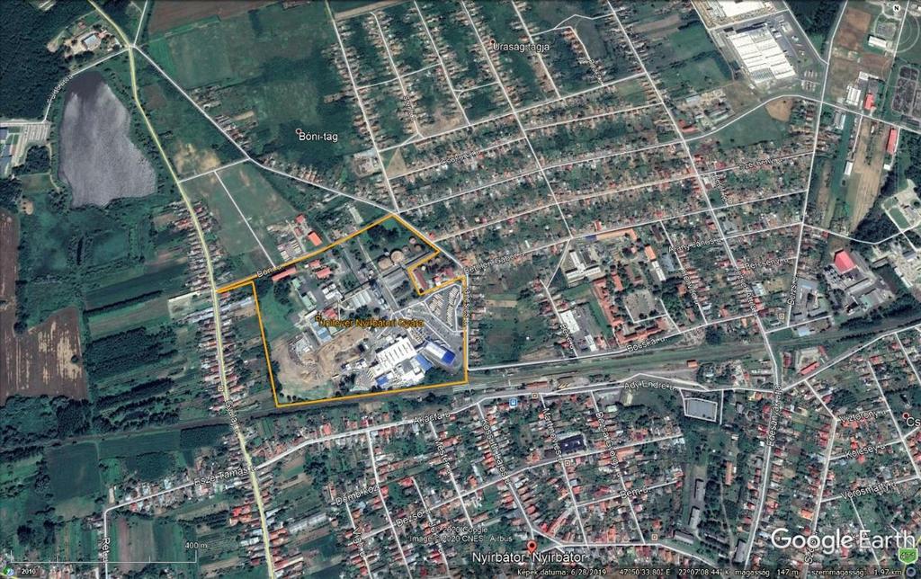2. Az veszélyes ipari üzem környezetének bemutatása 2.1 Az üzem elhelyezkedése Az Unilever Magyarország Kereskedelmi Kft.