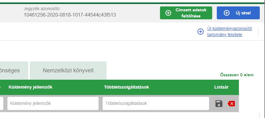 Címzéstámogatás: A címzéstámogatási folyamat eltérő a belföldi és a nemzetközi címek esetén. A belföldi címzést beépített adatbázis segíti és a folyamat az irányítószám megadásával kezdődik.