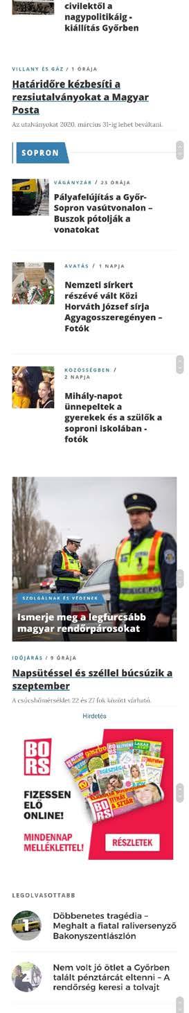 Látogatóink jelentős része mobileszközökön keresi fel oldalainkat, naponta akár több alkalommal is.