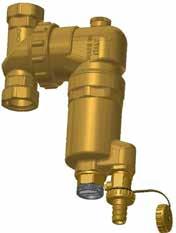 Mágneses szűrő és iszapleválasztó, réz nikkelezve Termékód Max PN Kv 20980500 3/4" 10 bar 9,5 m3/h 20980600 1" 10 bar 10,3