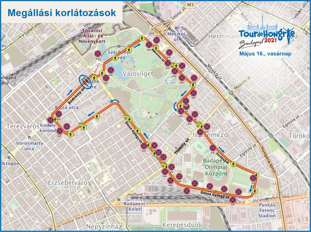 3. oldal Megállási tilalmak, korlátozások A verseny balesetmentes megvalósításához valamint a gépjárművek épségének megóvása érdekében az útvonalon a parkolás megtiltása, adott esetben azok