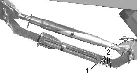 Beállítások Skála az orsó hosszúságának beállítására Az orsók egyforma hosszúságának beállításához a skála nyújt segítséget.