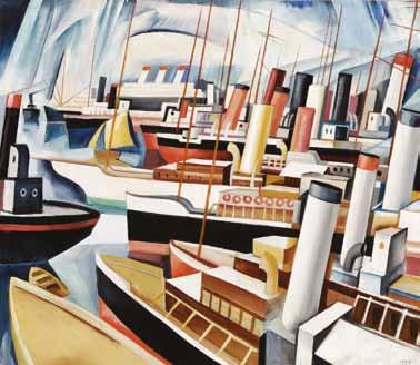 Kikötő (Le Havre), 1927 olaj, vászon, 74x85,5 cm