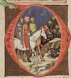 102 Magyar őstörténet 5. Álmos herceg vadászata (Képes Krónika, 1358) tartoztak. A másikba a vadászok segítői: a vadászkutya-vezetők, hajtók és a hálókészítők szerveződtek.