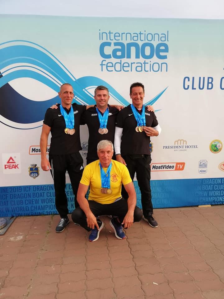 Sárkányhajó klub Világbajnokság (Kijev) Felső sor balról jobbra: Kővári Károly, Ratimorszky József, Ráczpali Lajos Alsó sor: Barassó Zoltán Az alábbi táblázatokban található versenyzők edzői: Czina