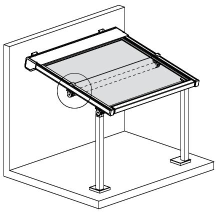 Magyarázat 3 - ELEGANZA / ELEGANZA protect pergola napellenző 6 Felcsapódás elleni védelem Vezetőcső Berendezésméret szerint vezetőcsőre lehet szükség.