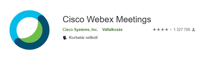 Kattintson a gombra a digitális tanórához történ csatlakozásra! A csatlakozás után egy külön böngészablakban megnyílik a Webex Meeting felülete.