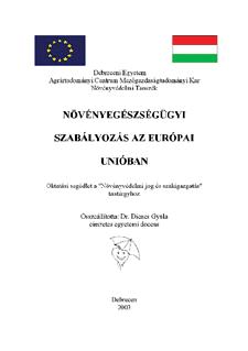 352 Növényorvos képzés Debrecenben 10 éves a Gulyás Antal Emlékérem a Növényvédelemért kitüntetés.