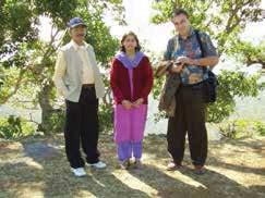 with Prajakta Deshmukh, a Phoma researcher; A Prof. Kövics is seen with students of Biotech in Melghat forest.