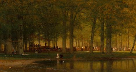 A tábori gyűlés. Készítette: Worthington Whittredge MÁJUS 3 9.