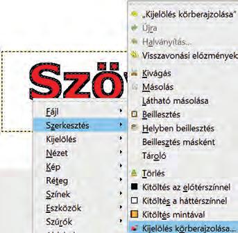 Számítógépes grafika Egy online képszerkesztő felülete, ahol a betű körvonalazása könnyen elvégezhető (PIXLR) 6. példa: Szöveg képpontjainak körberajzolása 1.