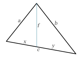 Szögfelezőtétel (Apollóniosz tétele) A háromszög belső szögfelezője a szemközti oldalt a szomszédos oldalak arányában osztja.