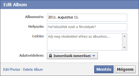 Ábra: Egy fényképalbum tartalma Ekkor a következő lehetőségeink lesznek (164.