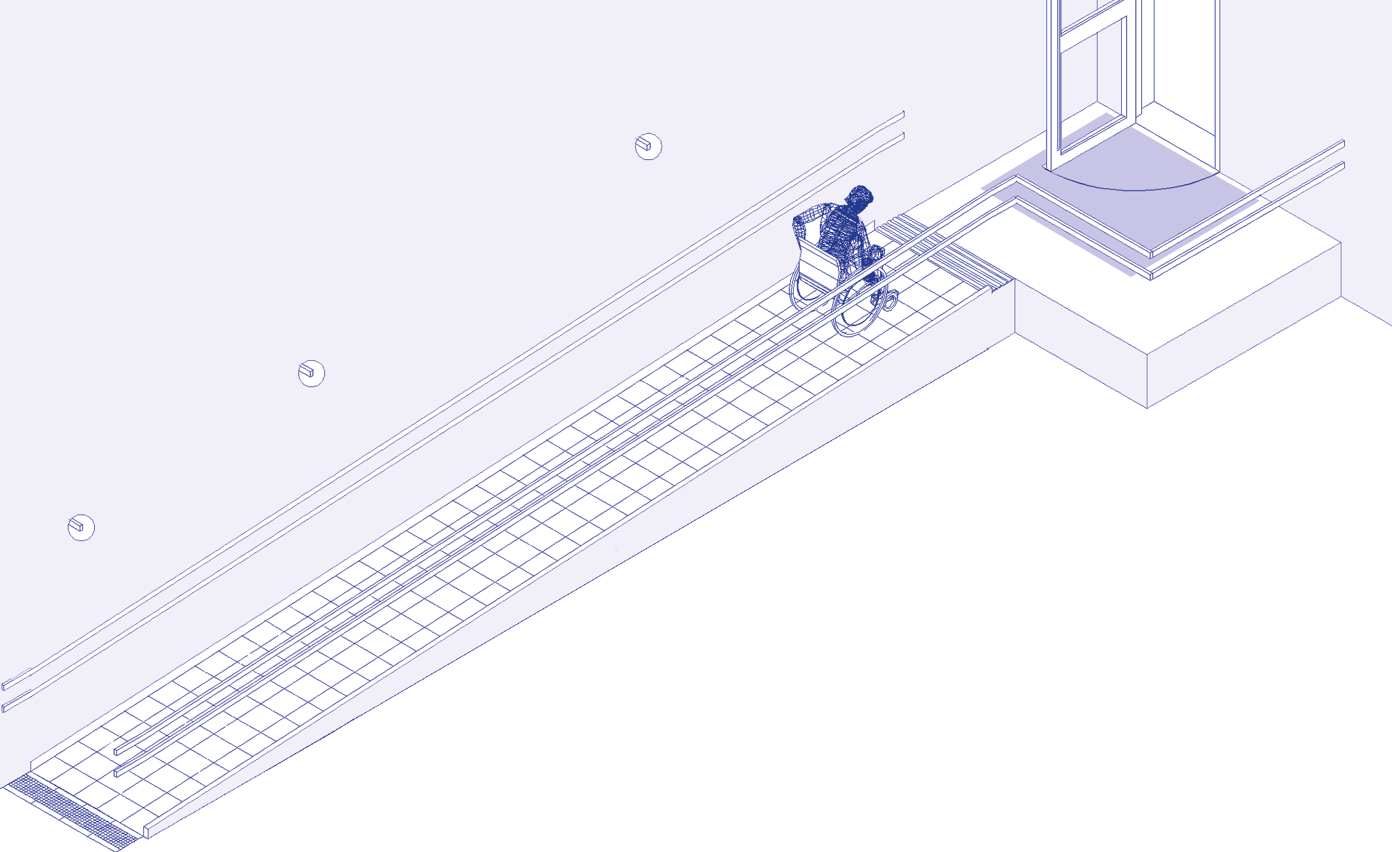 Külsô környezet Rámpák Maximális lejtôkar kialakítása 0,30 m min. 1,20 m max. 0,50 m max. 5% max.