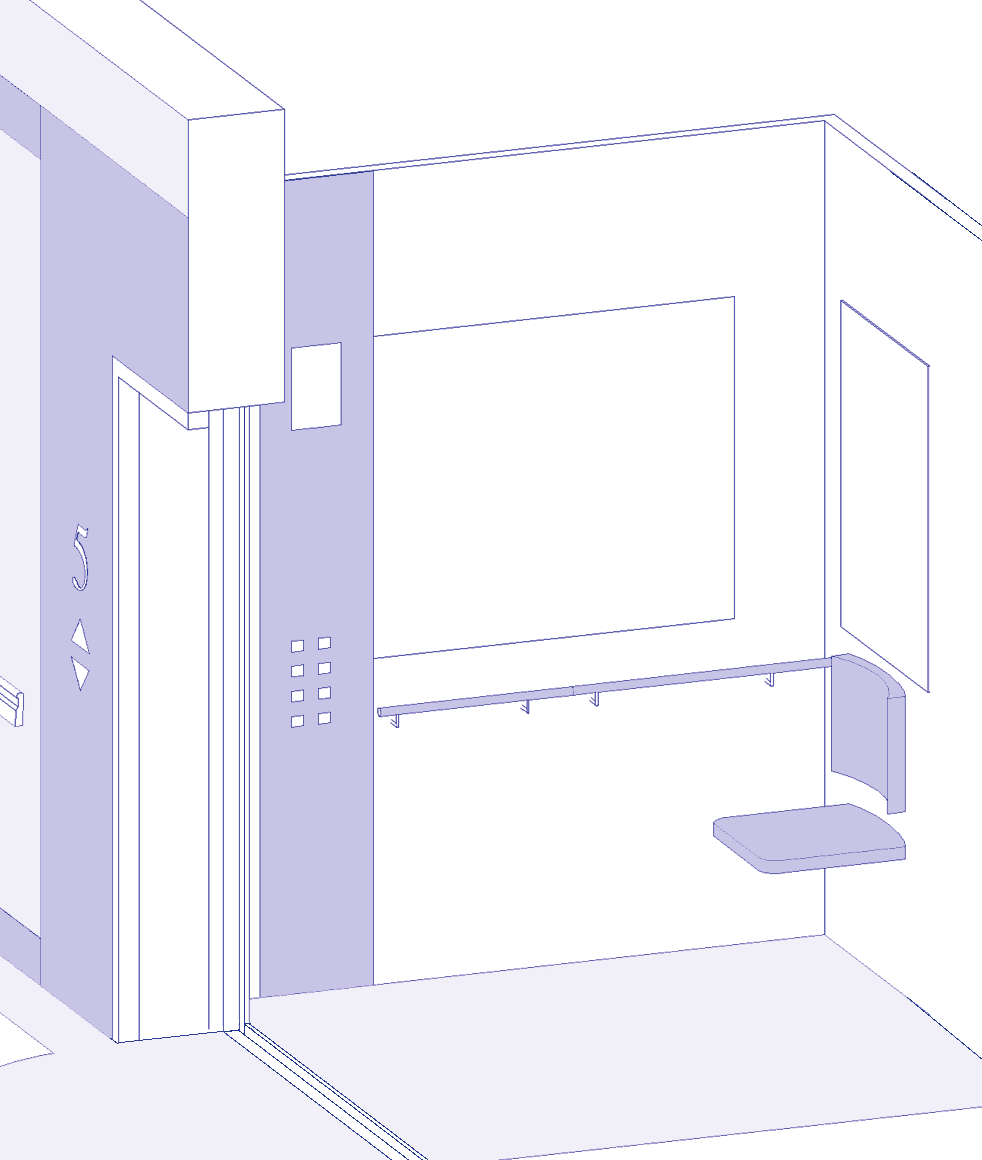 ülôke, - Tükör, H- Információs tábla, I- 1,50x1,50 m méretû vízszintes, szabad