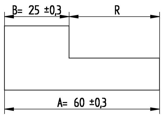 7. a rész =rajzon jelölve Gyártás folyamata: A méret elkészítése, majd B méret elkészítése, így a kiadandó méret az méret.