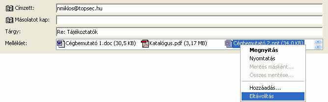 Gyakran a levelezőprogramok sem képesek 1 2 MB-nál nagyobb méretű levelek kezelésére.