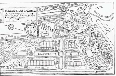 1879-től Bournvilleben épülő telepnél már nem az addig ismert szabályos beépítési rendet, hanem az angol falvak elrendezésének hagyományait követték.