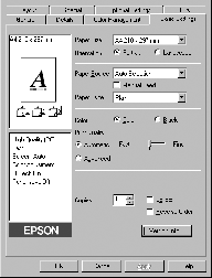 Ha a Basic Settings (Alapbeállítások) panellapon az Automatic (Automatikus) választókapcsoló van bejelölve, a nyomtatóillesztő a színbeállítások alapján állapítja meg az összes többi beállítást.