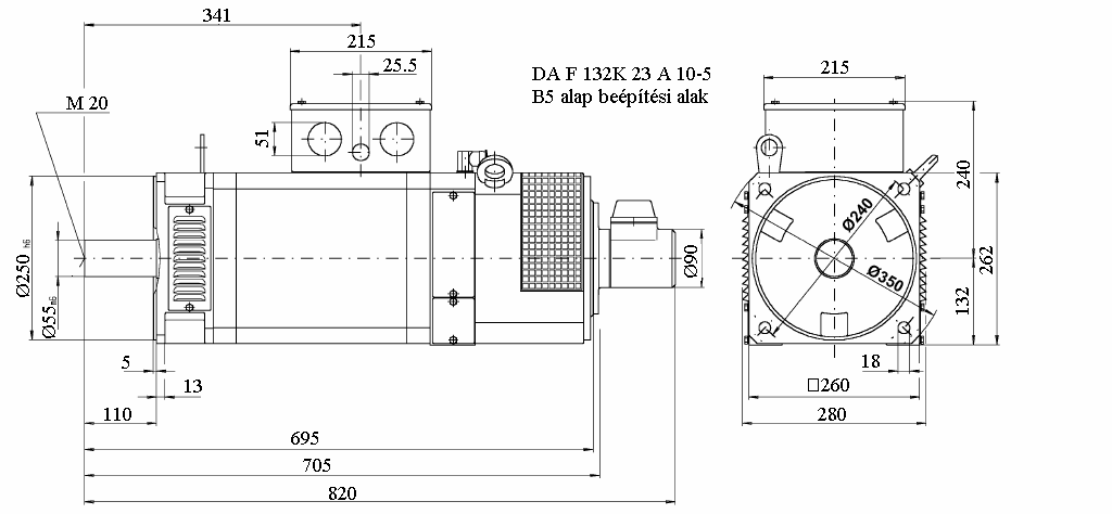 DA 132K 23 A 10-5 DA 132K 23 A 10-5 DA 132K 23 A 10-5 15 kw 143 Nm 38.0 A Mágnesező áram, I µ 18.6 A Névleges fordulatszám, n n 1000 ord./perc Mezőgyengítés határa, n mgy 2600 ord.