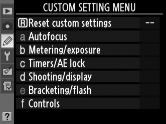 A Custom Settings (Egyéni