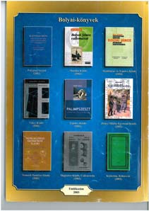 Ezt bizonyítja a 2002. esztendő, a nemzetközi Bolyai-év emlékezései, tudományos rendezvényei és kiadványai. Bolyai János születése 200.