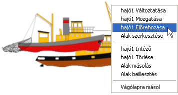 Ezután változtasd meg az alakjukat hajo1, hajo2 vagy hajo3 alakokra. Ahhoz, hogy a tengeren ússzanak, egészítsd ki a mozgás eljárást.