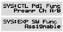 5. fejezet Effektvezérlés pedálokkal A CTL-pedál működtetésének beállítása (CTL Pedal Function) Az EXP-pedál kapcsolójának beállítása (EXP Switch Function) Ennél a beállításnál a CTL pedál és az EXP