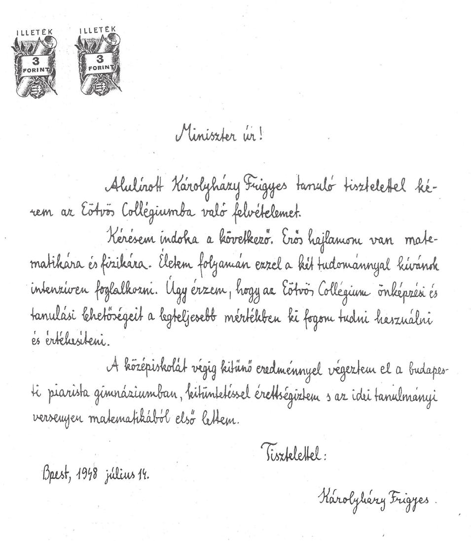 ban még Keresztury Dezső (1904 1996) volt a Collegium igazgatója, de júliusban már Lutter Tibor (1910 1960) intézkedett igazgatóként.