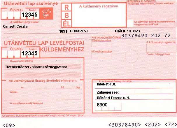 további lépések készpénzfelvétel esetén: 3. az ügyfél és a Posta megteremtik a postai készpénzfelvétel lehetőségét (bizonylatok átadása, jogosultak bejelentése) 4.