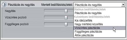 A Studio azon verzióiban, amelyek nem támogatják a kulcsképek használatát, csak statikus beállításkészletek állnak rendelkezésre.