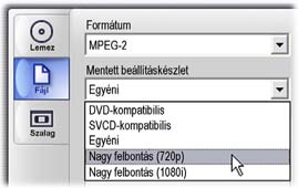 Az MPEG-4-re vonatkozó mentett beállításkészletek közül kettő (a QCIF és a QSIF) a mobiltelefonokon használható negyedes képkockaméretű videófájlok létrehozására szolgál, míg a másik két
