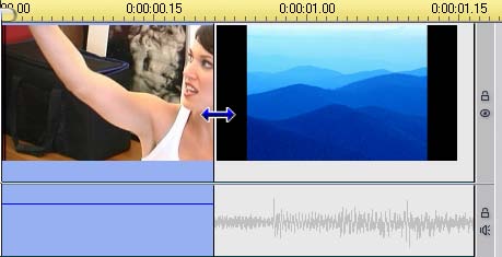 Gyakran alkalmazzák, ha a második klip képanyaga az első klip hanganyagát illusztrálja. L-vágás végrehajtása: 1.