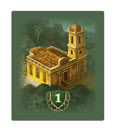 Az épületek Bank A játékos azonnal kap 2 pesot a talonból. Templom A játékos azonnal kap 1 győzelmi pontot a talonból.