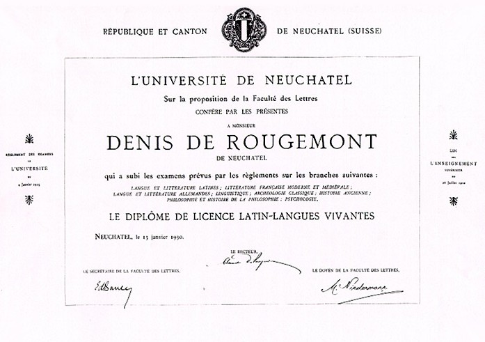 -án, meghalt Genfben 1985 december 6.-án. 1925 1927 Neuchâtel egyetemi tanulmányok pszichológia (Jean Piaget), genetika ( Max Niedermann) és nyelvészet (Ferdinand de Saussure).