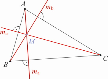 7. modul: HÁROMSZÖGEK 39 Magasságvonalak Definíció: A magasságvonal a háromszög csúcspontjából a szemközti oldal egyenesére állított merőleges egyenes. Jelölésük: m a, m b, m c.