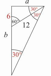 66 MATEMATIKA A 9. ÉVFOLYAM Tanári útmutató A magasság a 3, ui. a vázlat alapján nyilvánvaló, hogy fél szabá- 3 lyos háromszögek szerepelnek a feladatban.
