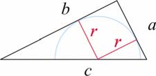 Pitagorász-tétellel számíthatunk ki. Értéke 5, 4 m. 78. Az ABC derékszögű háromszögbe olyan félkört írunk, amelynek középpontja a c 1 1 1 átfogón van, és a körív érinti a és b befogókat.