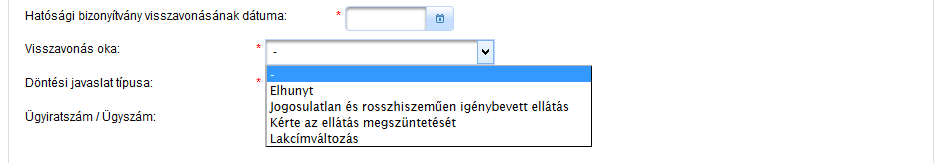 egy új fül a Határozat / végzés adatai. A felület tetején szükséges megadnunk a határozat ügyiratszámát. Alatta a rendszer megjeleníti az elbíráló adatait, ügyfél adatait, határozat-tervezet adatait.