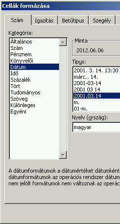 í r t a : V i d a A t t i l a - w w w. h a n s a g i i s k. h u 15 Dátum Az Excel a napokat 1900.01.01-től sorszámozza. 1900.01.011, 1900.01.022... stb.