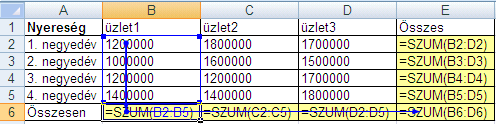 Képletek tab: Képletvizsgálat Egymásra épülő képletek