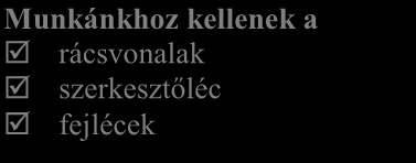 Az aktív cella címe Az aktív cella tartalma (szerkesztőléc) Mozgások egérrel: Kattints arra a cellára, amelyikbe írni szeretnél. Ablakon belüli mozgáshoz használd a gördítősávot!