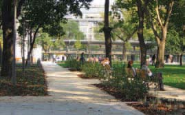 Központ és az Erzsébet téri park