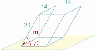 04 MATEMATIKA A. ÉVFOLYAM TANULÓK KÖNYVE Mitapélda Egy égyzet alapú ferde hasáb két oldallapja téglalap, másik két oldallapja olya paralelogramma, melyek egyik szöge 60.