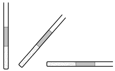 1. kísérlet Boyle - Mariotte törvény Eszközök: 2 db eltérő hosszúságú higanyoszlopot bezáró Melde-cső. (Egyik végén zárt üvegcső, középtájon bezárt higannyal.