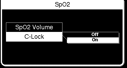 3 A hangerő beállításához nyomja le a SELECTOR (Kiválasztás) gombot. C-LOCK A C-LOCK a Nellcor szabadalmaztatott funkciója.