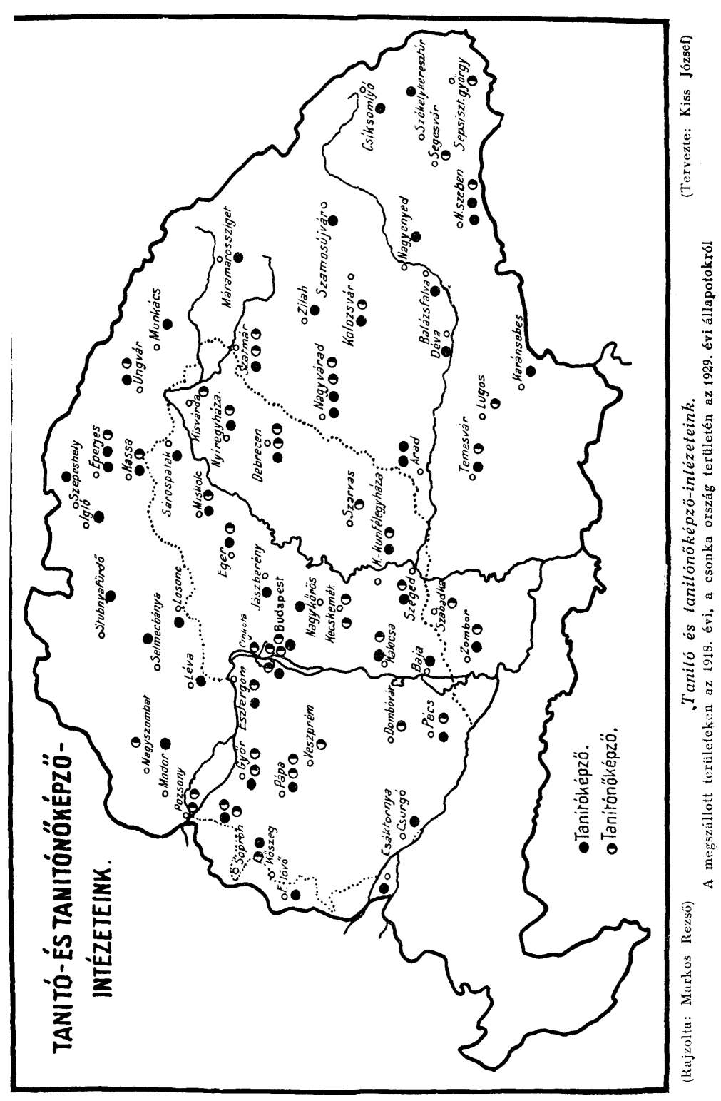 1. melléklet: Tanító- és tanítónőképző intézetek